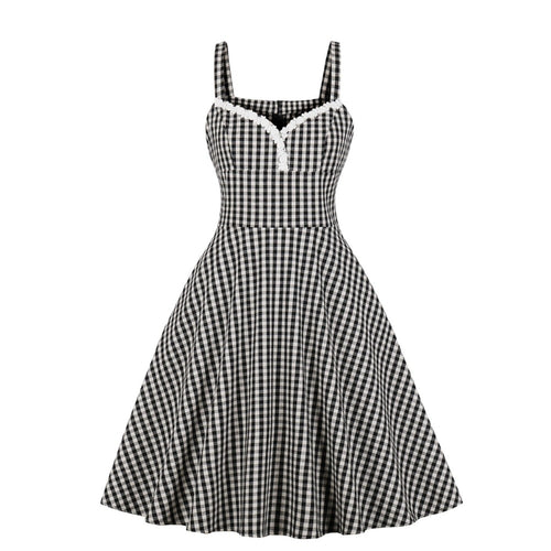 Plaid Dress ( Black & White)