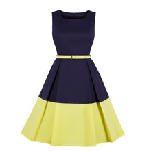 Load image into Gallery viewer, Colorblock Work Vintage Dress