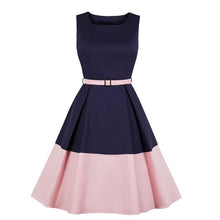Load image into Gallery viewer, Colorblock Work Vintage Dress