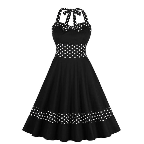 A Polka Dots 1950s Vintage Dress