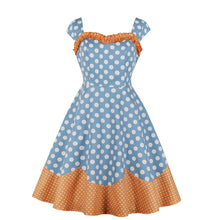 Load image into Gallery viewer, A Frill Polka Dots Print Wide Strap Dress