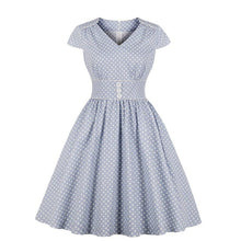 Load image into Gallery viewer, A Cap Sleeve Polka Dots Vintage Dress