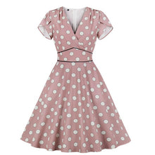 Load image into Gallery viewer, A Pink Polka Dots Orange Hearts Dress